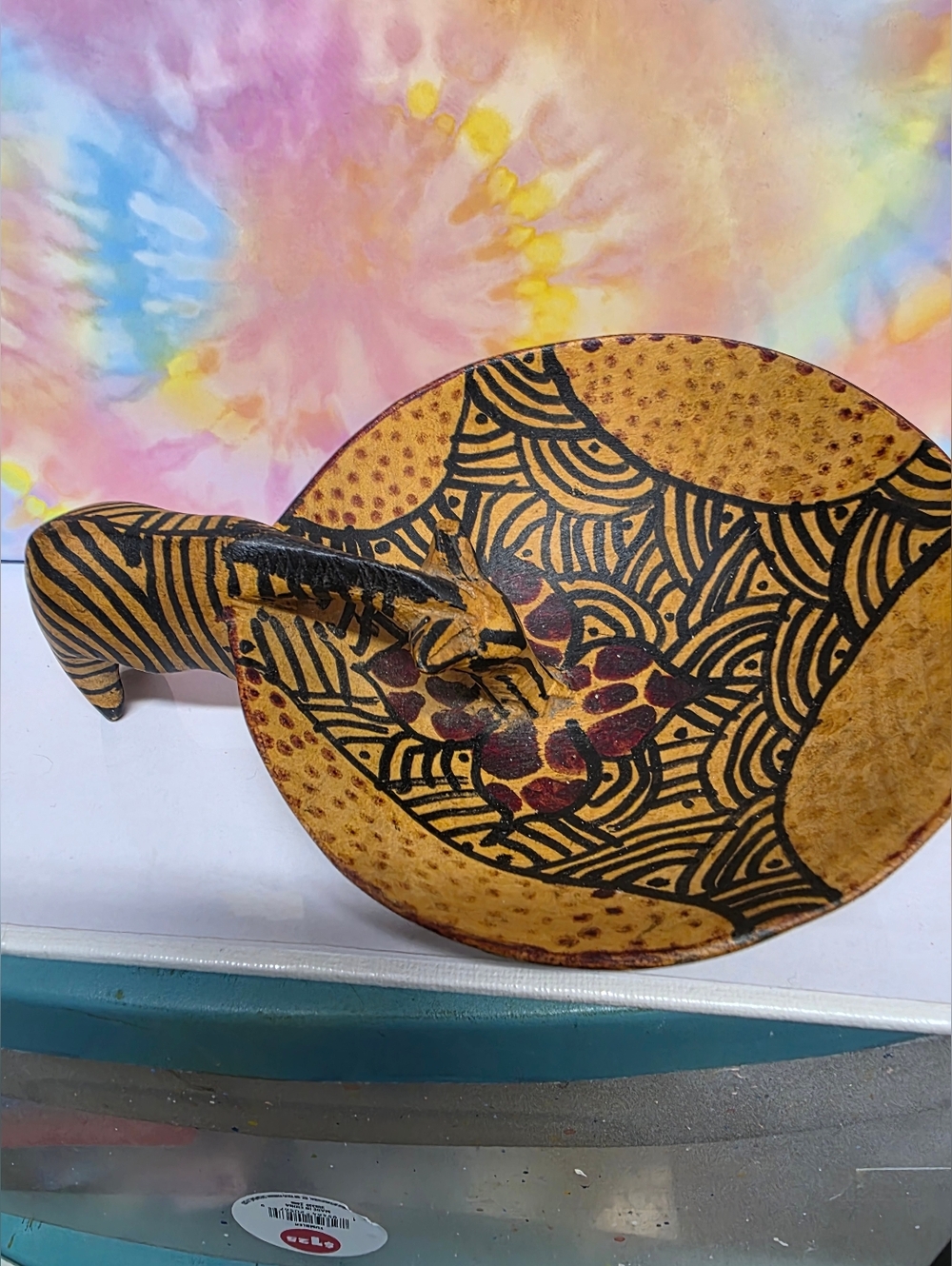 Hand Crafted 3D Zebra Wood bowl